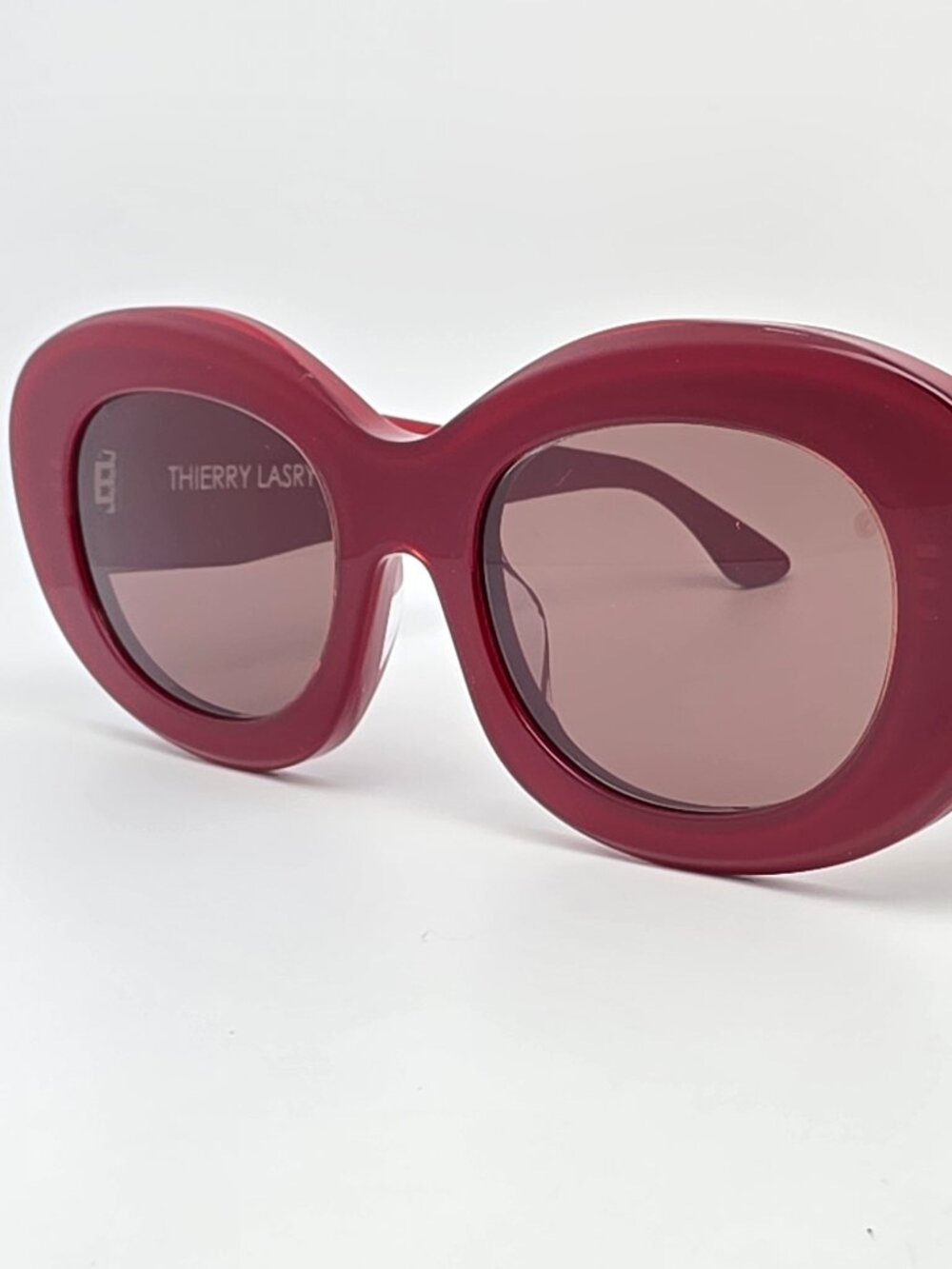 Thierry Lasry Envy 304 Burgundy Frame Brown Lens Oversized Sunglasses Italy 50mm